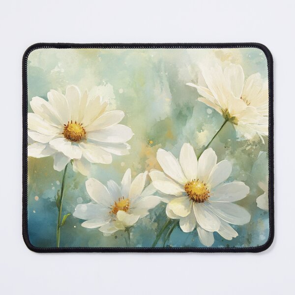 Item preview, Dreamy Daisy Field Art, Soft Pastel Spring Floral Yellow Green Print designed and sold by daila70.