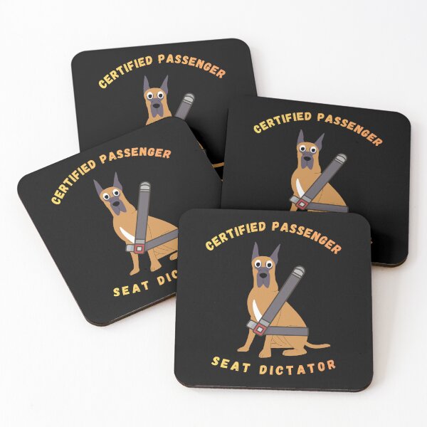 Item preview, Certified Passenger Seat Dictator Funny Dog Mom Car Humor designed and sold by BeardWave.