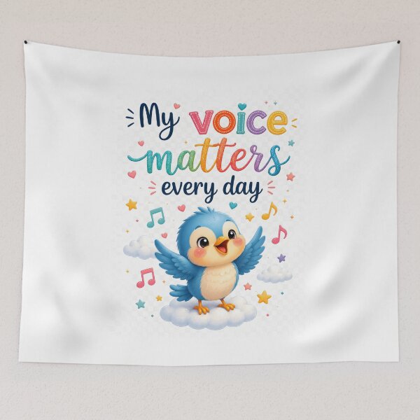Item preview, My Voice Matters Every Day Kids Affirmation Art designed and sold by LoveNurseries.