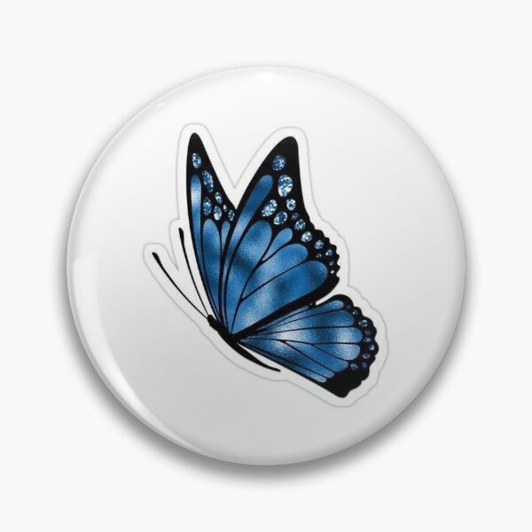 Item preview, Sparkling Blue Monarch Butterfly - Aesthetic and Elegant Sticker designed and sold by mryan78.