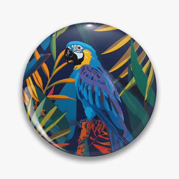 Item preview, Blue Macaw of the Amazon – Tropical Amazonian Art designed and sold by BrazilArtShop.
