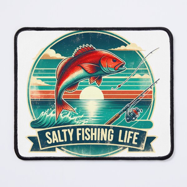 Item preview, Salty Fishing Life Vintage Redfish Design designed and sold by DewCreates.