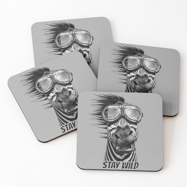 Item preview, Stay Wild Zebra – Funny Zebra Aviator Goggles Wildlife Art Print designed and sold by StillWildink.