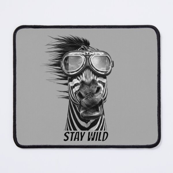 Item preview, Stay Wild Zebra – Funny Zebra Aviator Goggles Wildlife Art Print designed and sold by StillWildink.