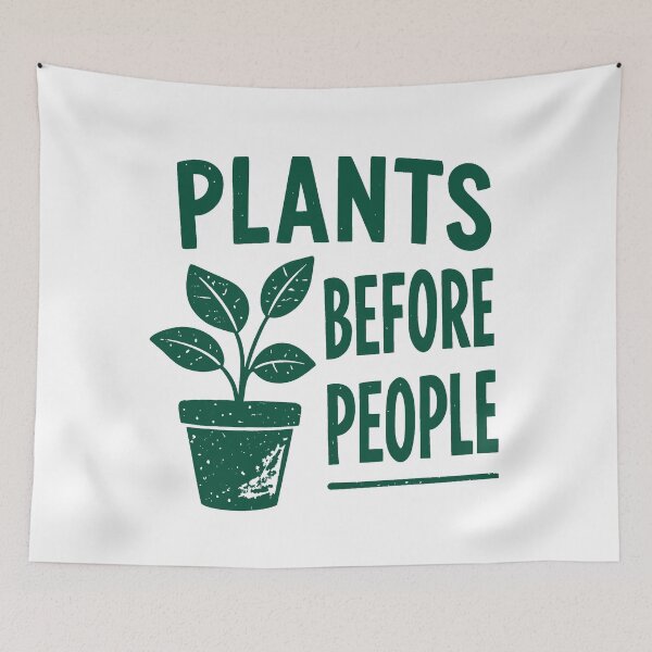 Item preview, Plants before people funny gardening vintage retro eroded green thumbs design designed and sold by bard-art.
