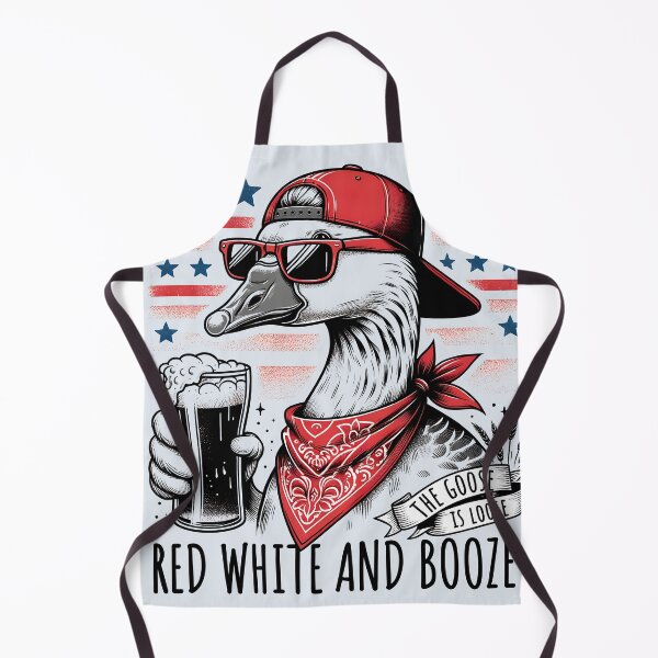 Item preview, Red White and Booze - Funny Patriotic American Goose Party designed and sold by Testarossi Designs.