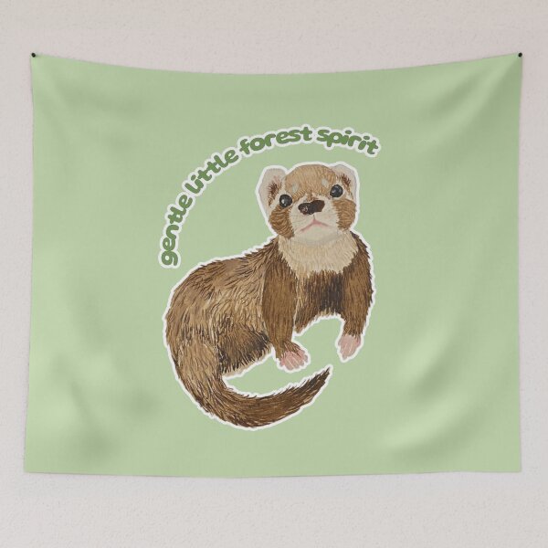 Item preview, Gentle Little Forest Spirit Bramble the Ferret designed and sold by Blackberries & Moss.