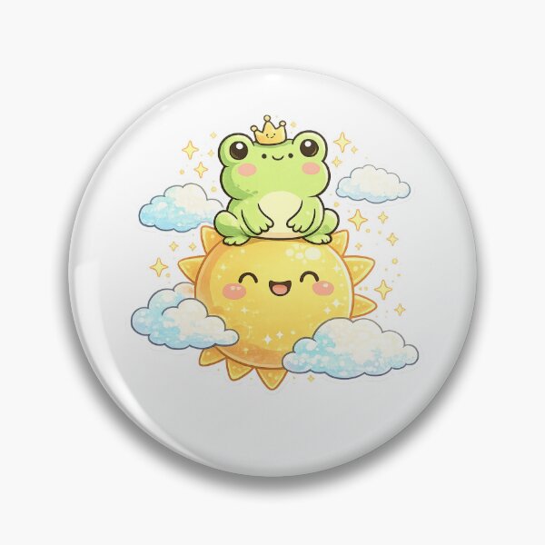 Item preview, Kawaii frog on the sun designed and sold by ChillTofu.