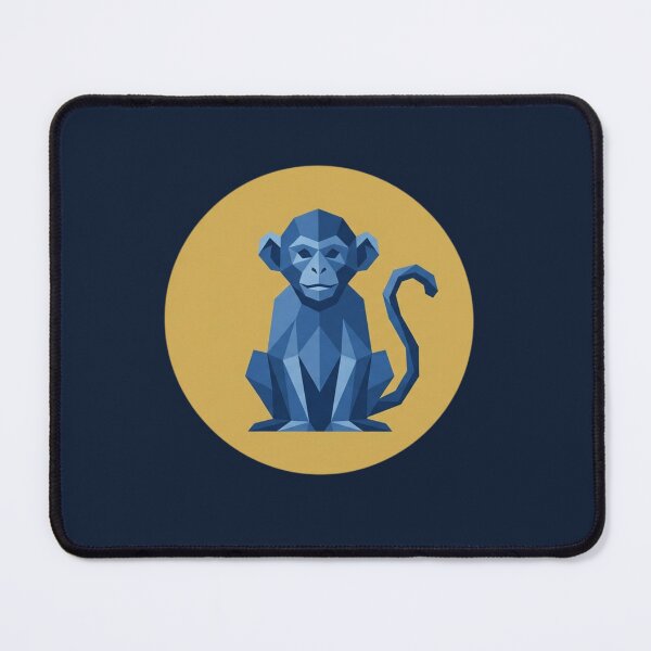Item preview, Polygonal Blue Primate – Modern Decorative Vinyl for Graphic Design Fans designed and sold by bsbd-action.