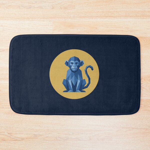 Item preview, Polygonal Blue Primate – Modern Decorative Vinyl for Graphic Design Fans designed and sold by bsbd-action.
