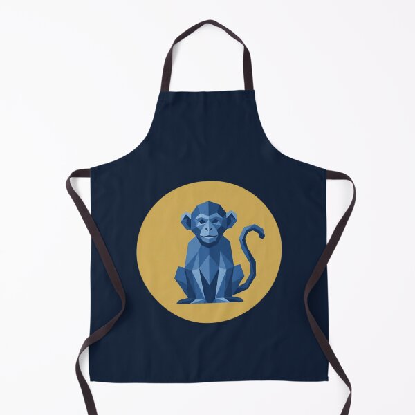 Item preview, Polygonal Blue Primate – Modern Decorative Vinyl for Graphic Design Fans designed and sold by bsbd-action.