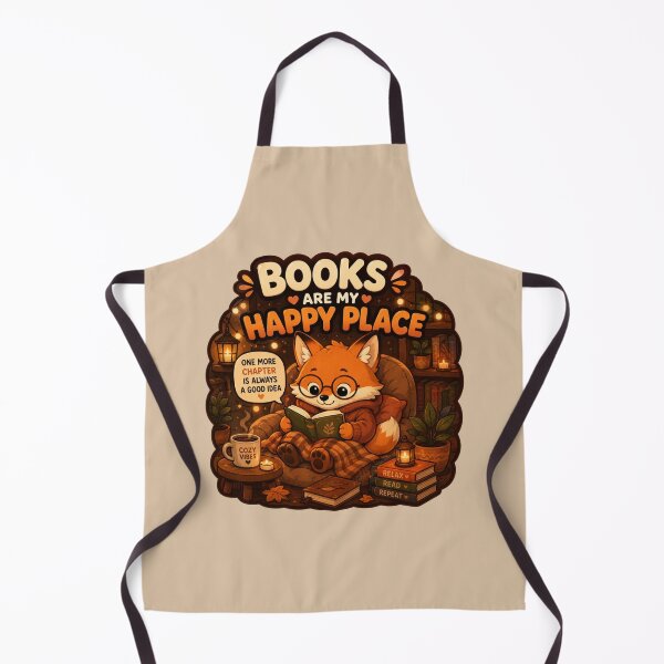 Item preview, Books Are My Happy Place | Cozy Reading Fox  designed and sold by Noxivora.