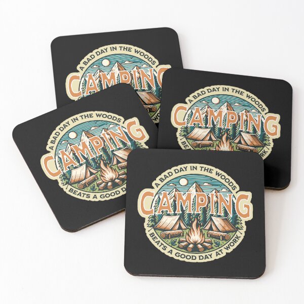 Item preview, A Bad Day Camping Beats a Good Day at Work designed and sold by GraphicsMark.