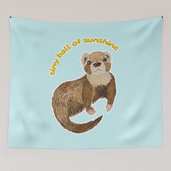 Item preview, Tiny Ball of Sunshine Bramble the Ferret designed and sold by Blackberries & Moss.