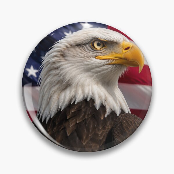 Item preview, Bald Eagle American Flag Patriotic Portrait designed and sold by riki2365.