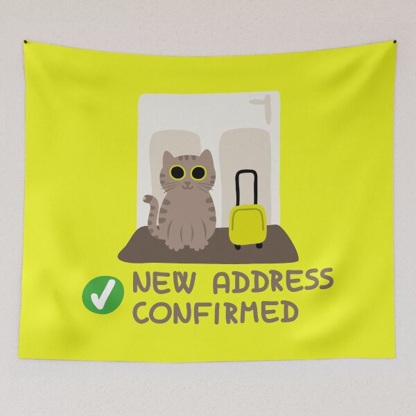 Item preview, New Address Confirmed - Rescue Cat designed and sold by fishdesigns.