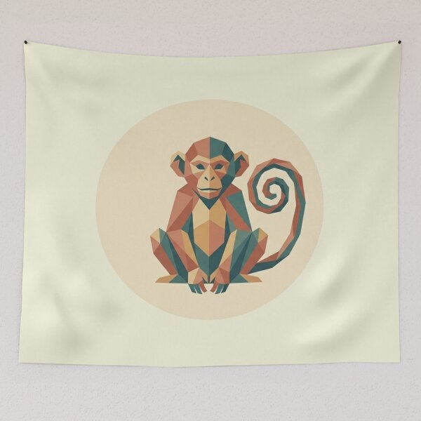 Item preview, Vintage Artistic Monkey – Retro Style T-Shirt for Coffee and Art Lovers designed and sold by bsbd-action.
