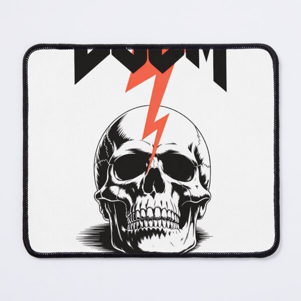 Item preview, DOOM Skull Lightning Gothic Design | Heavy Metal Horror Aesthetic Sticker designed and sold by STREETEES CLUB.