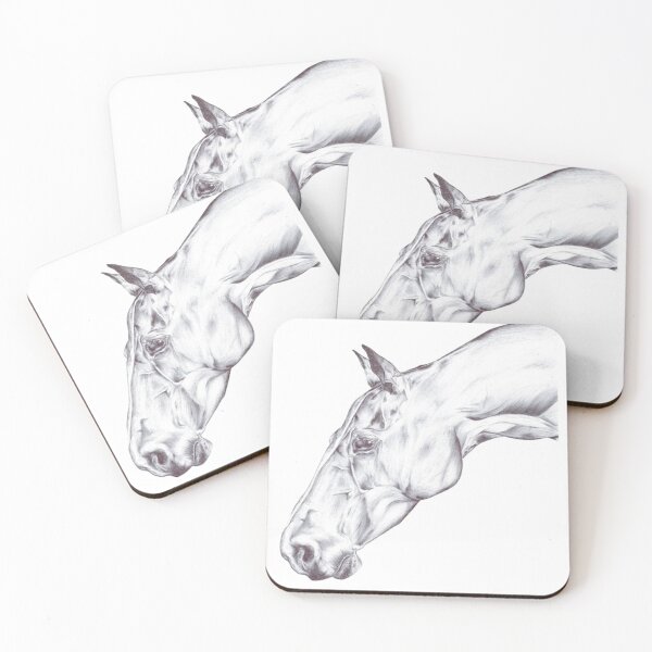 Item preview, horse head ink drawing designed and sold by k-ittyb.