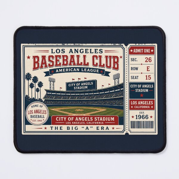 Item preview, Los Angeles Baseball Club Vintage Ticket Shirt | City of Angels Stadium Retro Baseball Graphic designed and sold by GhostDawgs.