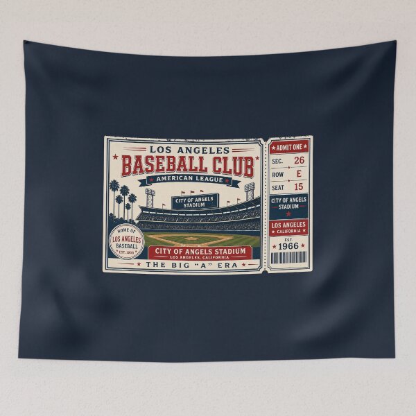 Item preview, Los Angeles Baseball Club Vintage Ticket Shirt | City of Angels Stadium Retro Baseball Graphic designed and sold by GhostDawgs.