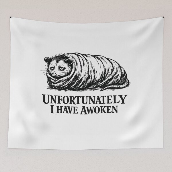 Item preview, Unfortunately I Have Awoken Possum Meme designed and sold by AMICO77.