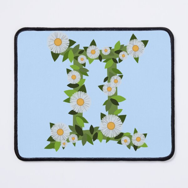 Item preview, Gemini sign with flowers designed and sold by Blue Green Purple.