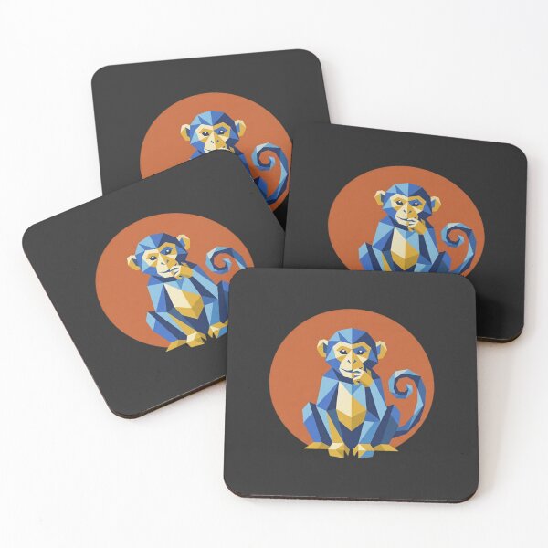 Item preview, Geometric Curious Monkey – Mobile Phone Case for Tech Enthusiasts designed and sold by bsbd-action.