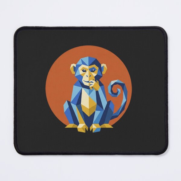 Item preview, Geometric Curious Monkey – Mobile Phone Case for Tech Enthusiasts designed and sold by bsbd-action.