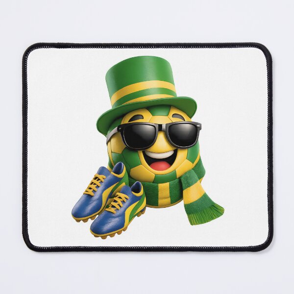 Item preview, Brazil Soccer Mascot Cartoon Graphic Funny Football Fan Character designed and sold by ArtSpark Studio.