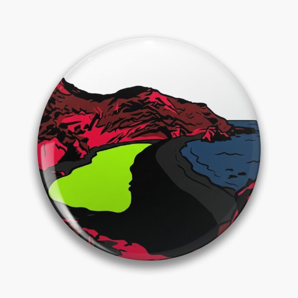 Item preview, El Golfo Pop Art Neon Green Lagoon Lanzarote designed and sold by DuckOddity.