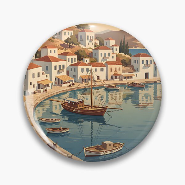 Item preview, Hydra Greece, Greek Island Vintage Travel Tourism designed and sold by TravelersGems.