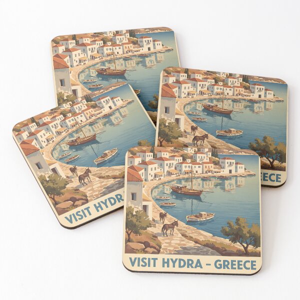 Item preview, Hydra Greece, Greek Island Vintage Travel Tourism designed and sold by TravelersGems.