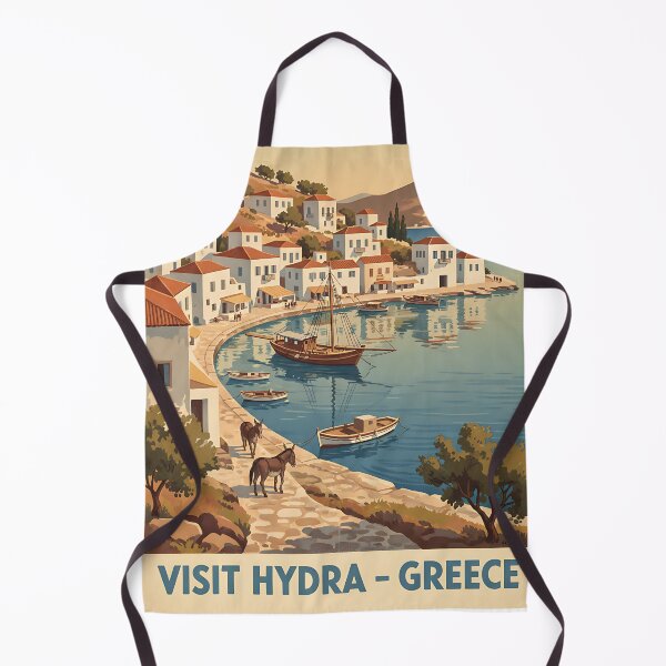 Item preview, Hydra Greece, Greek Island Vintage Travel Tourism designed and sold by TravelersGems.