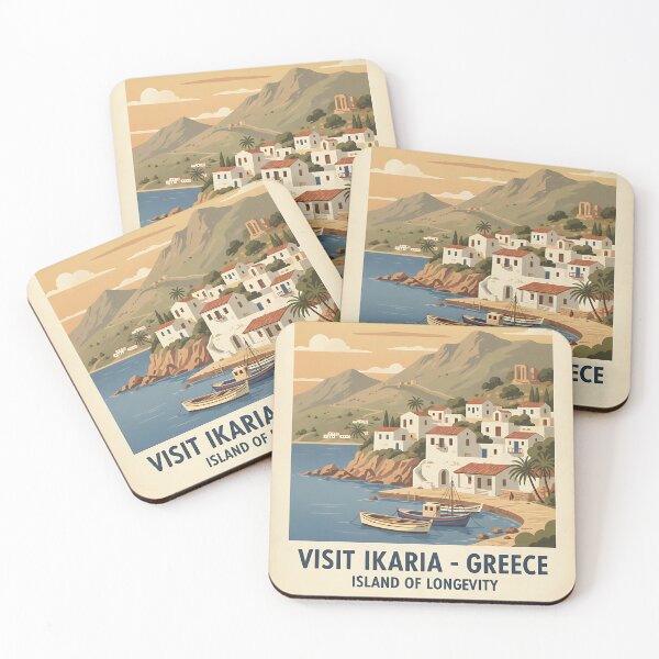 Item preview, Ikaria Greece, Greek Island Vintage Travel Tourism designed and sold by TravelersGems.