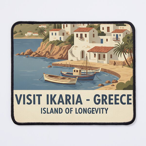 Item preview, Ikaria Greece, Greek Island Vintage Travel Tourism designed and sold by TravelersGems.