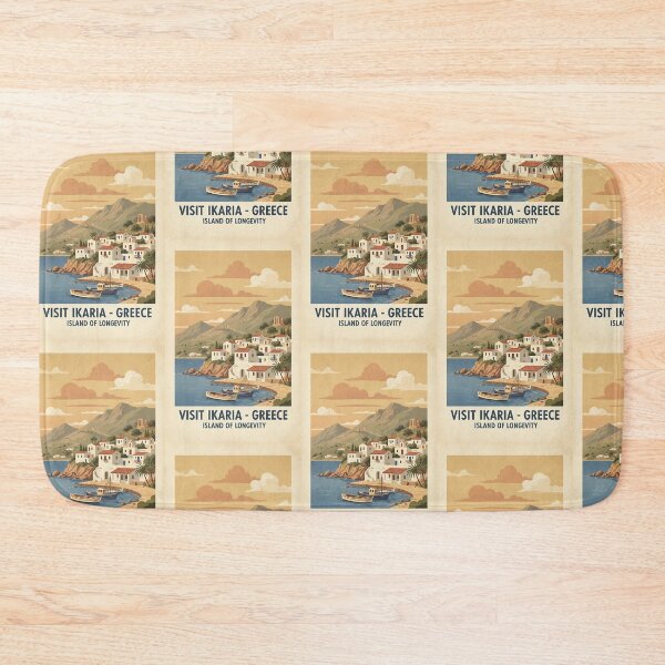 Item preview, Ikaria Greece, Greek Island Vintage Travel Tourism designed and sold by TravelersGems.