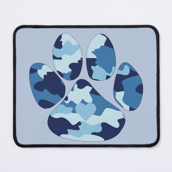 Item preview, Blue Camo paw print designed and sold by Doodles Down South.