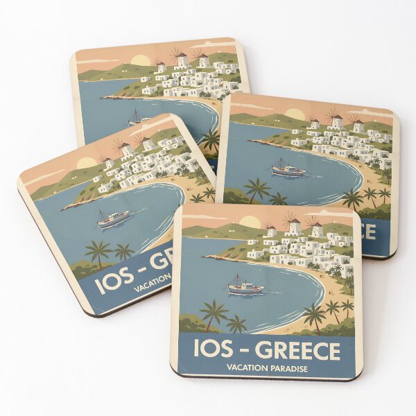 Item preview, Ios Greece, Greek Island Vintage Travel Tourism designed and sold by TravelersGems.