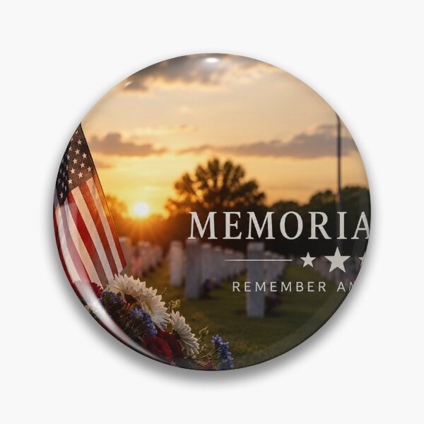 Item preview, Memorial Day Remember and Honor Military Cemetery Sunset designed and sold by riki2365.
