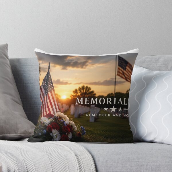 Item preview, Memorial Day Remember and Honor Military Cemetery Sunset designed and sold by riki2365.