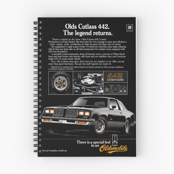 Item preview, Oldsmobile Cutlass 442 – The Legend Returns Retro GM Muscle Car Art designed and sold by Stinky Lincy's Apparel Company.