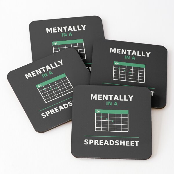 Item preview, Mentally In A Spreadsheet designed and sold by OfficeFighter.