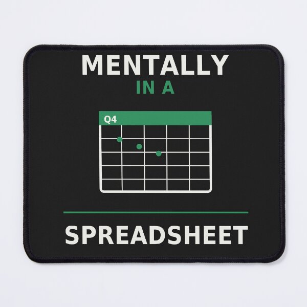 Item preview, Mentally In A Spreadsheet designed and sold by OfficeFighter.