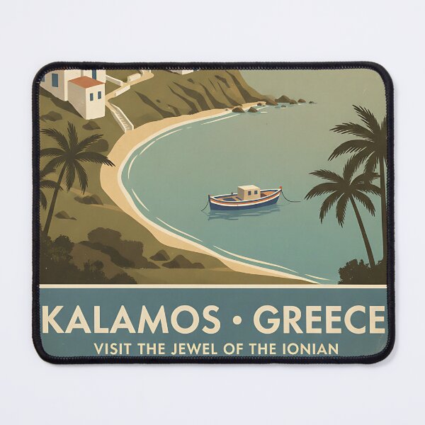 Item preview, Kalamos Greece, Greek Island Vintage Travel Tourism designed and sold by TravelersGems.