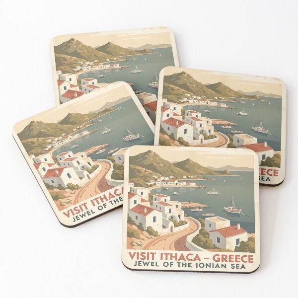Item preview, Ithaca Greece, Greek Island Vintage Travel Tourism designed and sold by TravelersGems.