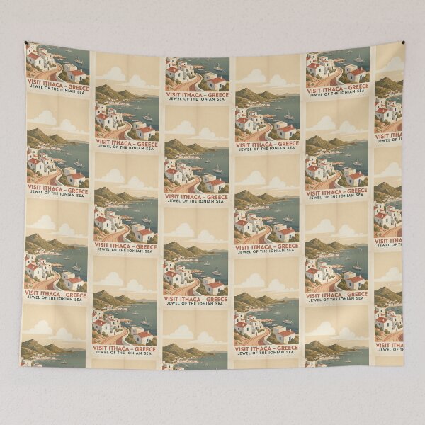 Item preview, Ithaca Greece, Greek Island Vintage Travel Tourism designed and sold by TravelersGems.