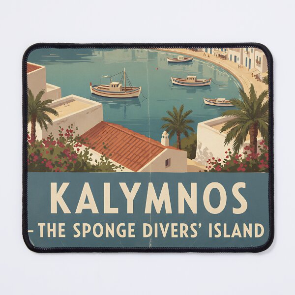 Item preview, Kalymnos Greece, Greek Island Vintage Travel Tourism designed and sold by TravelersGems.