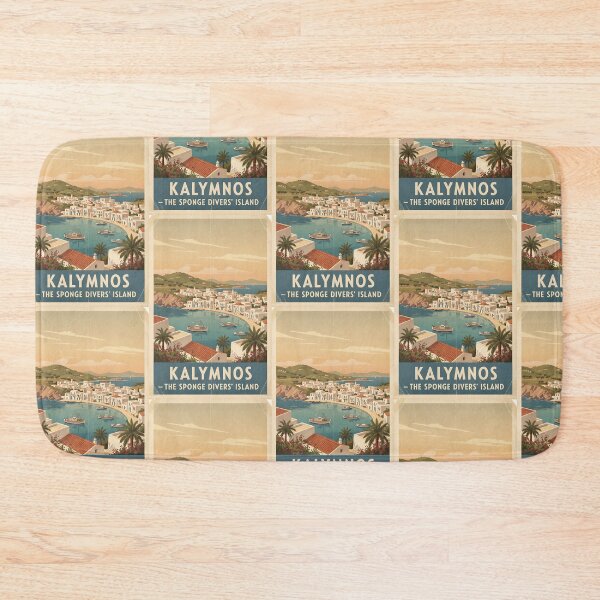 Item preview, Kalymnos Greece, Greek Island Vintage Travel Tourism designed and sold by TravelersGems.