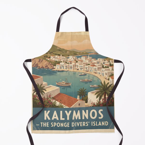 Item preview, Kalymnos Greece, Greek Island Vintage Travel Tourism designed and sold by TravelersGems.